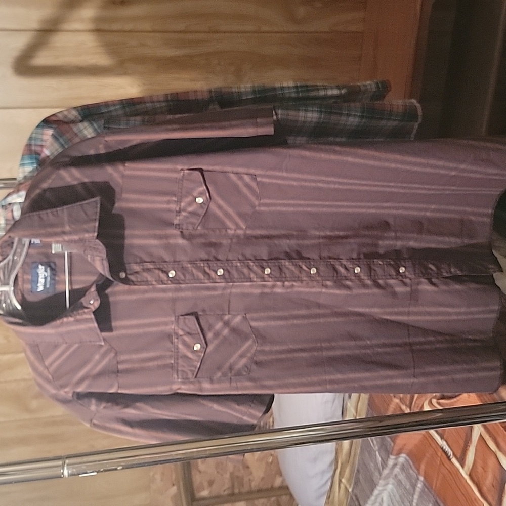 2 mens wrangler snap up 3xl